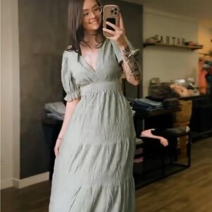 Elegant Green Maxi Dress